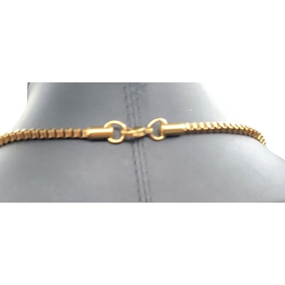 Tiger Head Pendant Necklace 22" Gold Plated Box Chain Handmade Large Statement - Picture 13 of 16